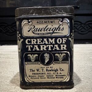 Vintage Rawleighs Cream of Tartar Tin